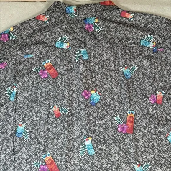 Tommy Bahama Islandzone Coconut Point Tiki Cocktails Camp Shirt Sz 3XL Vacation - Picture 11 of 14